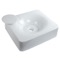 Rectangular White Ceramic Wall Mounted or Vessel Sink